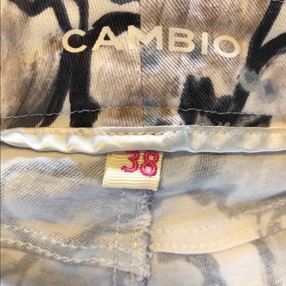 CAMBIO watercolour painted floral slim fit jeans - Picture 10 of 10